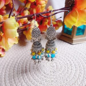 Silver statement earrings for casual wear