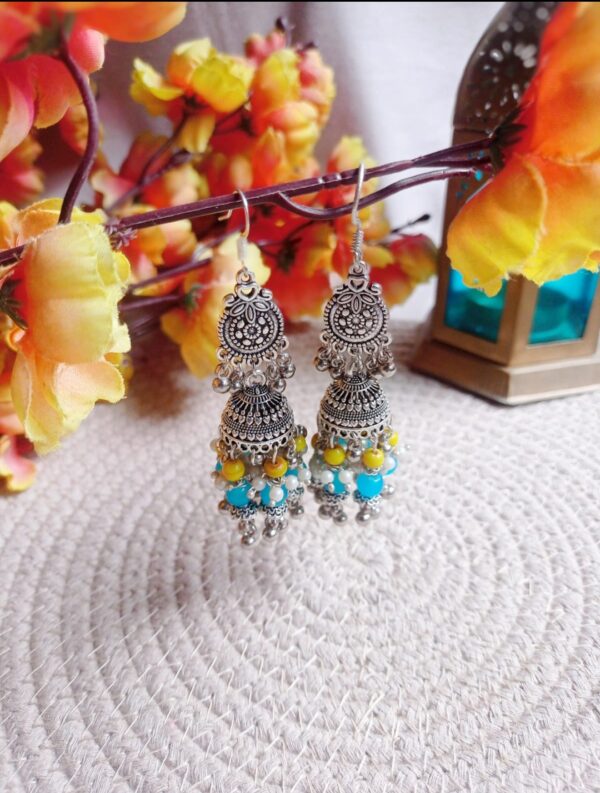 Silver statement earrings for casual wear