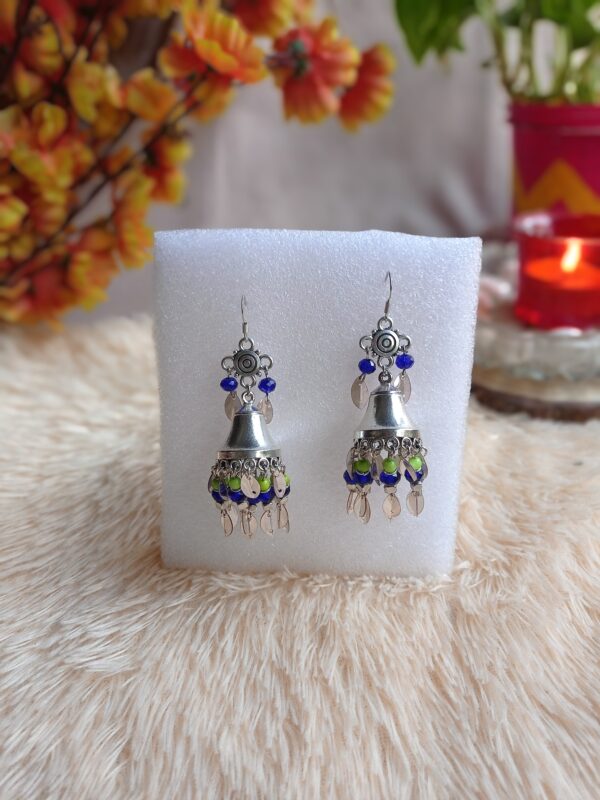 Amrita -Handmade silver statement Jhumka earrings