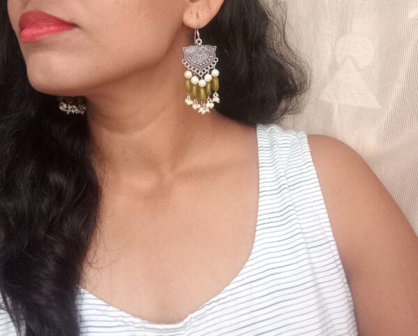 silver tonned Casual Earrings