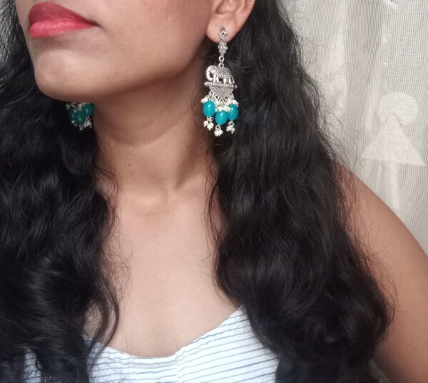 elegant silver dangle earrings