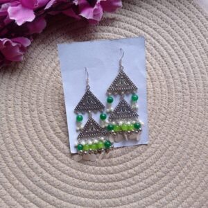 silver statement earrings