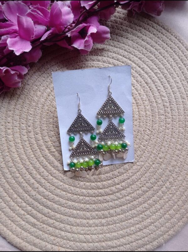 silver statement earrings