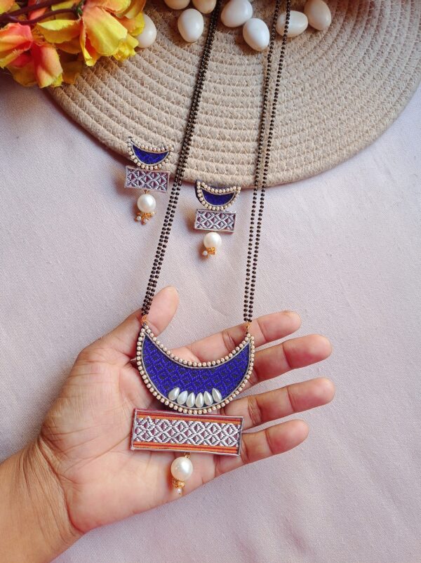 Chandrakor-Long fabric Mangalsutra design latest - Image 2