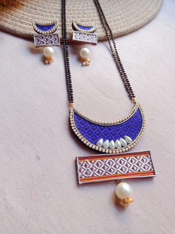 Chandrakor-Long fabric Mangalsutra design latest - Image 3
