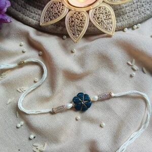 handmade khun fabric puff Rakhi